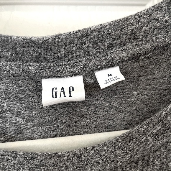 GAP Short Sleeve Side Tie Dress in Grey - Picture 2 of 3